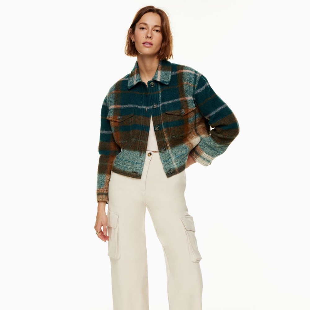 Aritzia Wilfred Plaid Jacket